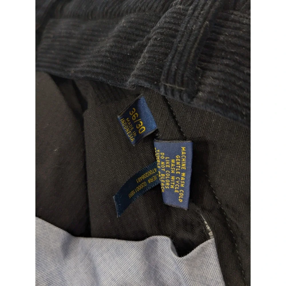 Vtg Polo‎ Ralph Lauren Pants 36X28 (36x30 Tag)  Black Corduroy Classic Fit EUC